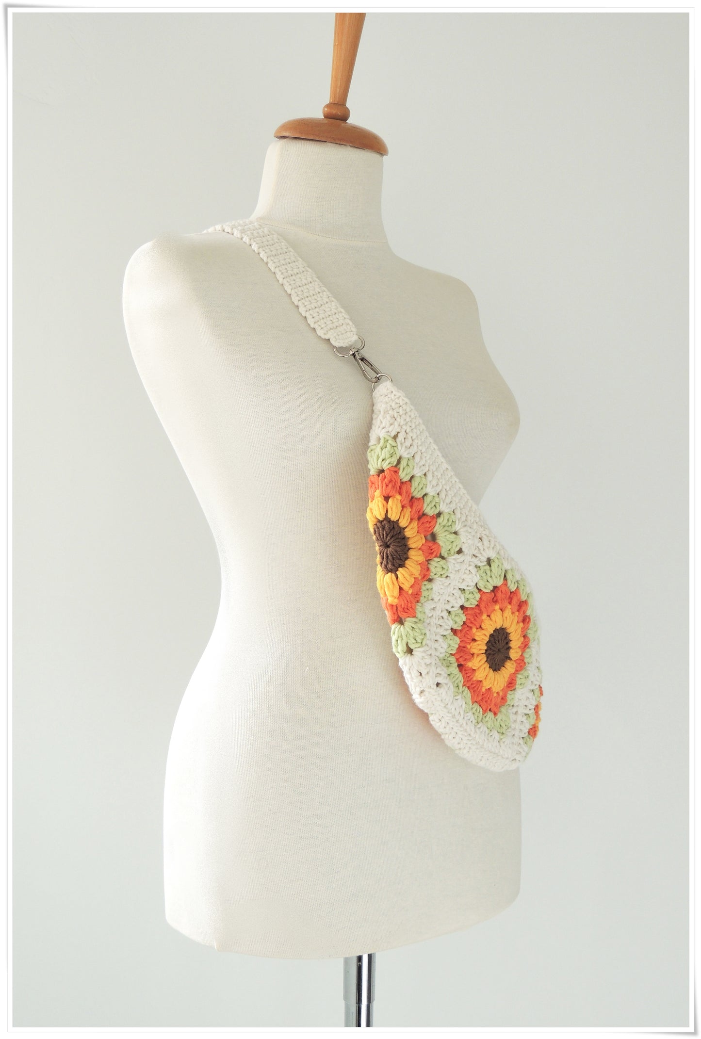 Sunflower Crochet Crossbody Bag, Sling FannyPack
