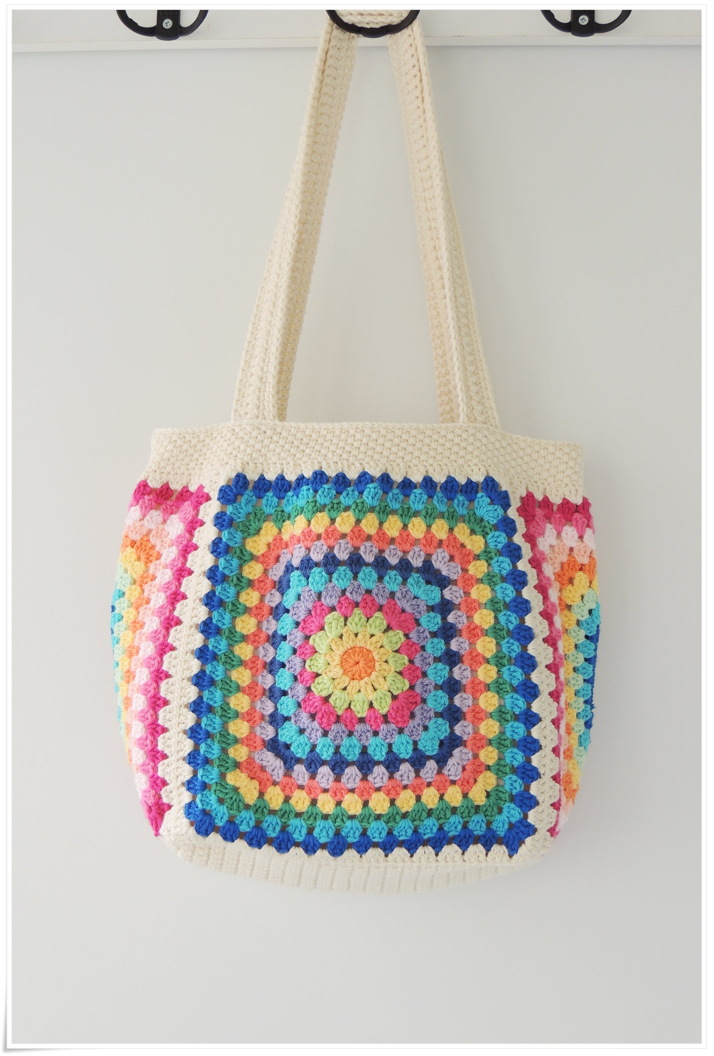 Crochet Granny Square Tote Bag