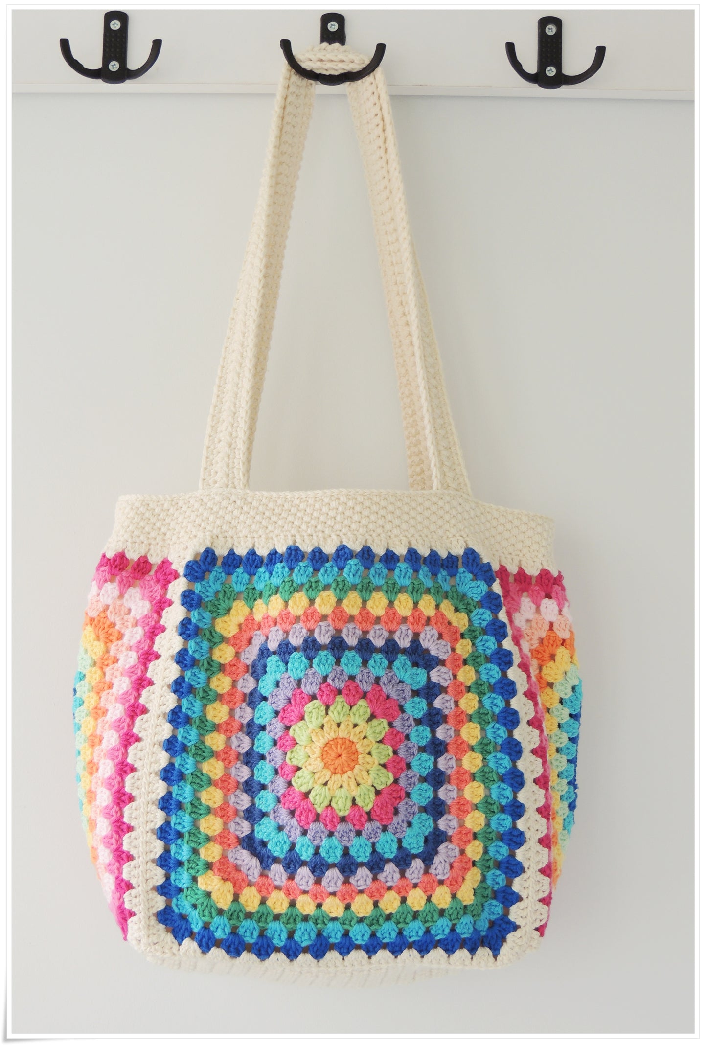 Crochet Granny Square Tote Bag