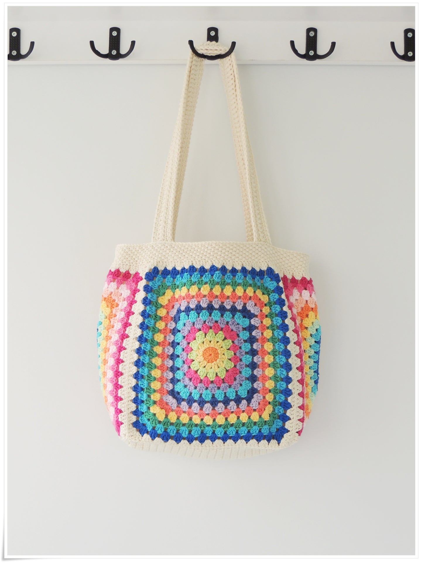 Crochet Granny Square Tote Bag
