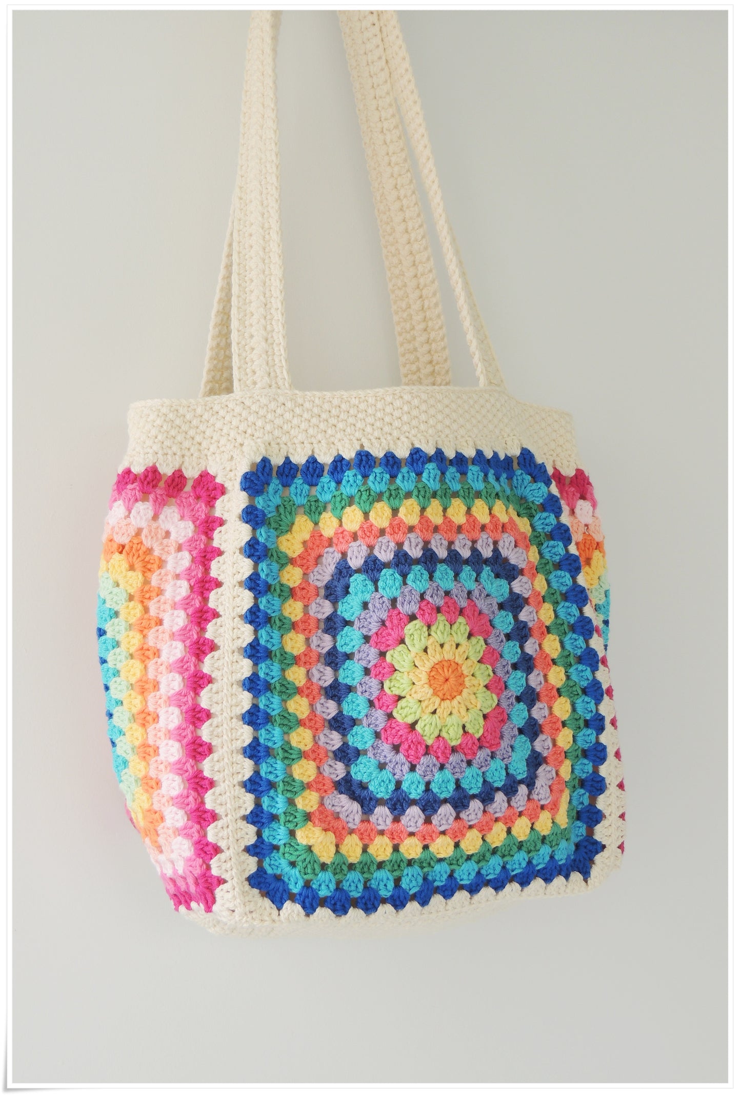 Crochet Granny Square Tote Bag