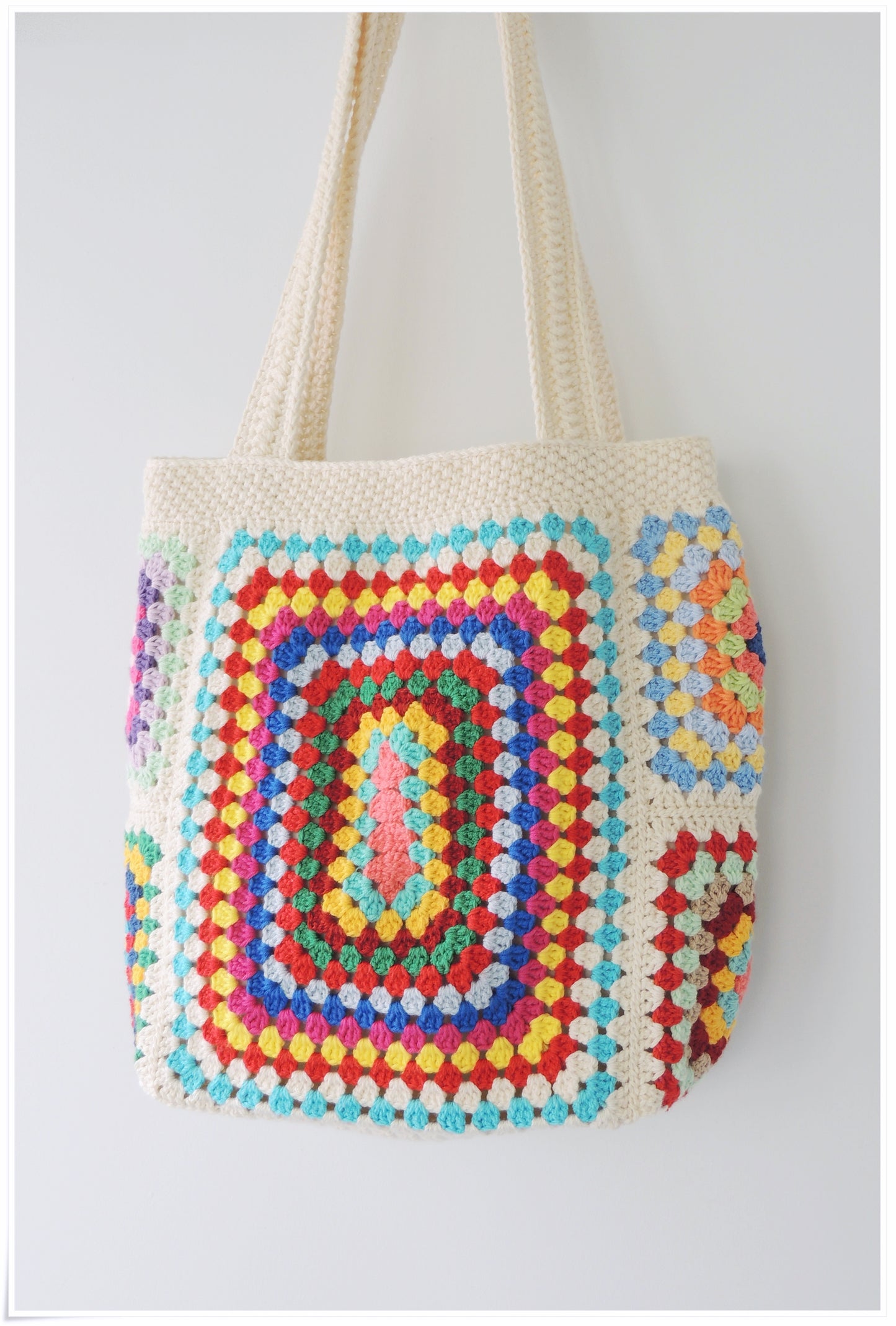 Crochet Granny Square Tote Bag