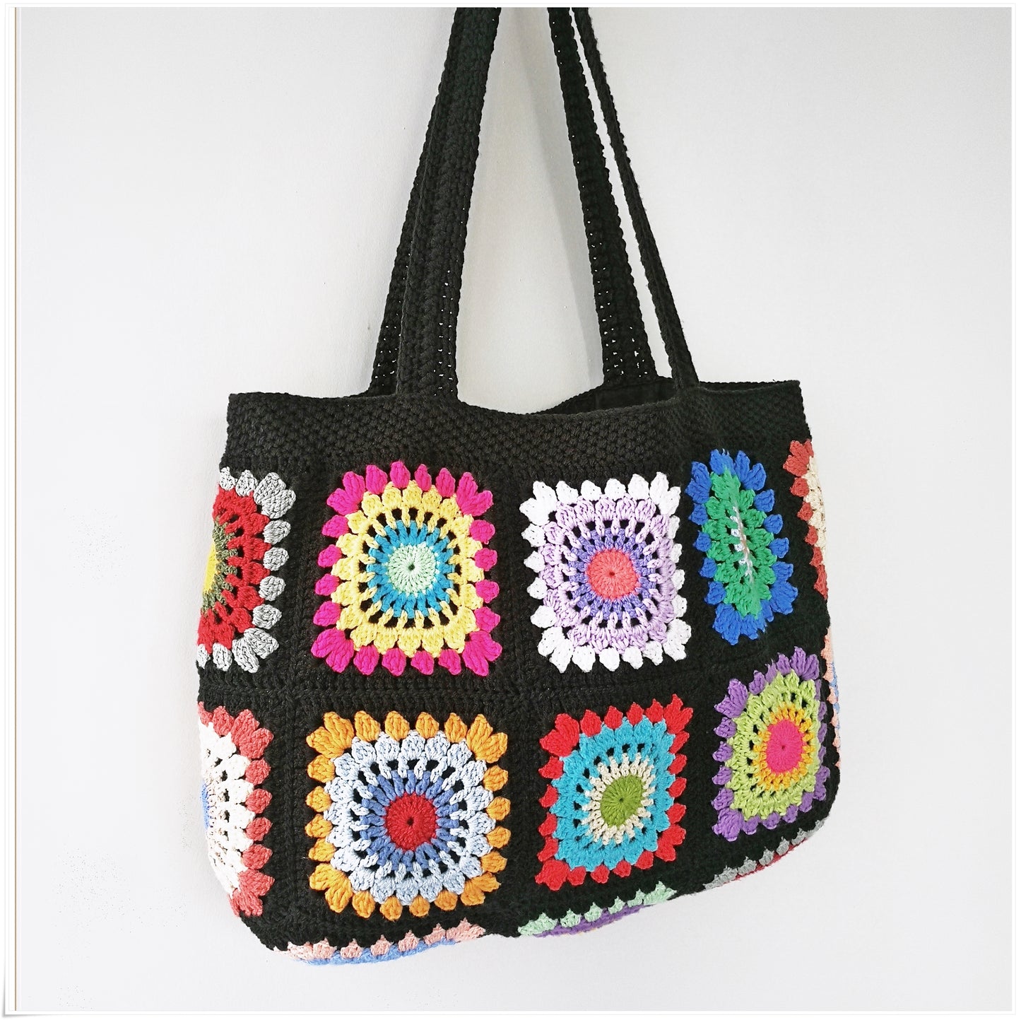 Crochet Granny Square Large Tote Bag