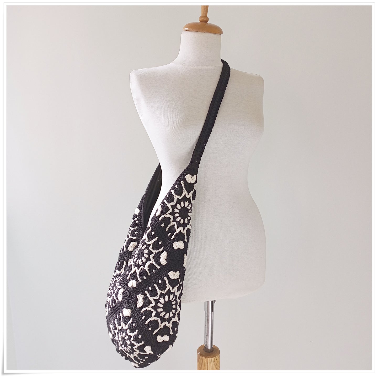 Crochet Granny Square Hobo Bag
