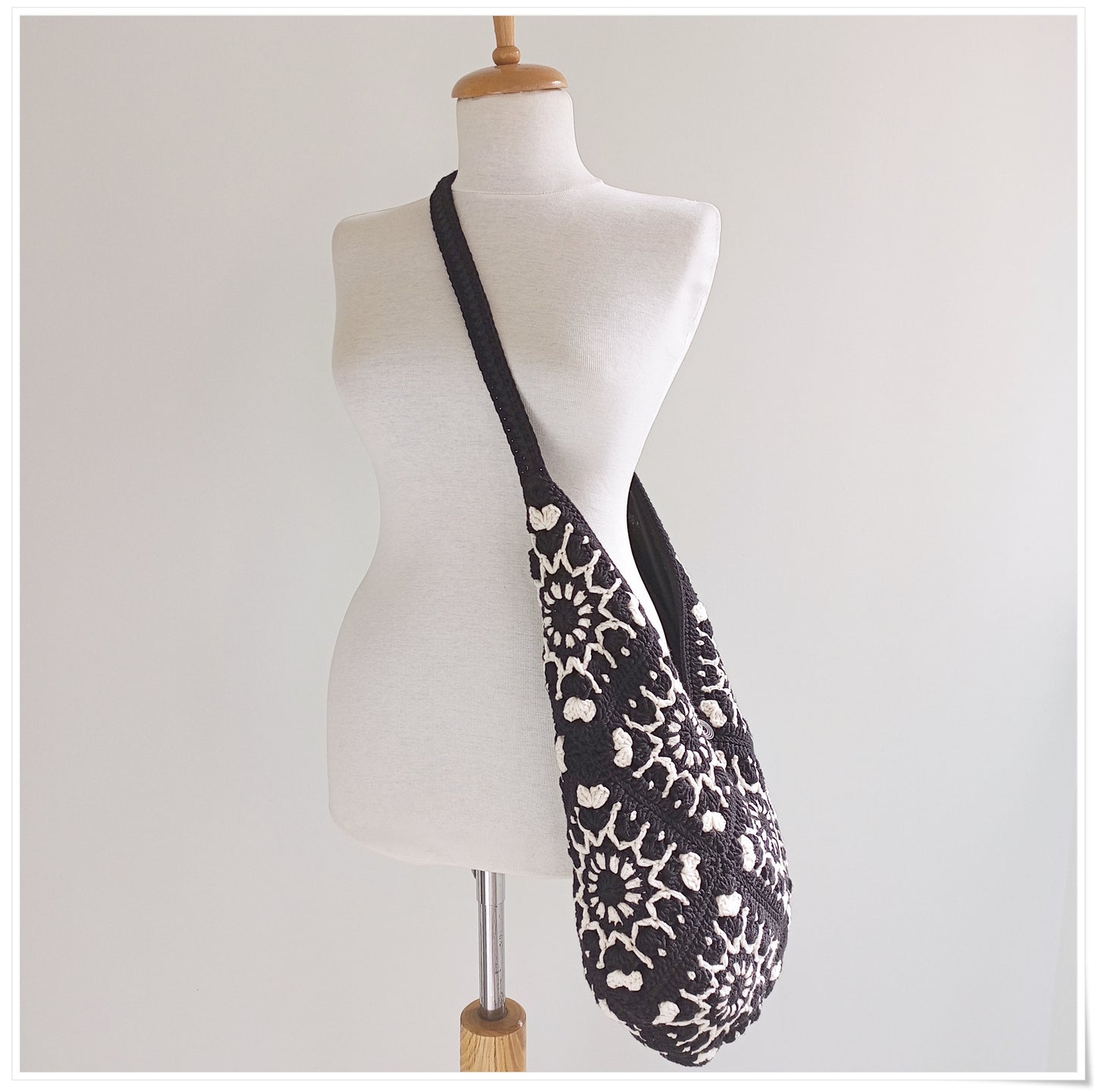Crochet Granny Square Hobo Bag