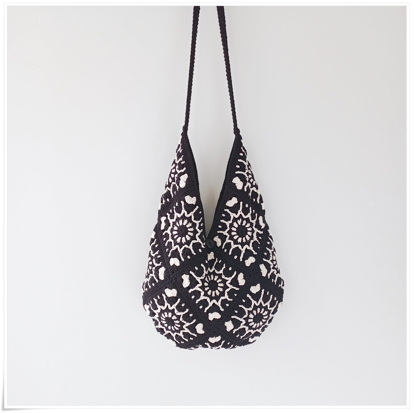 Crochet Granny Square Hobo Bag