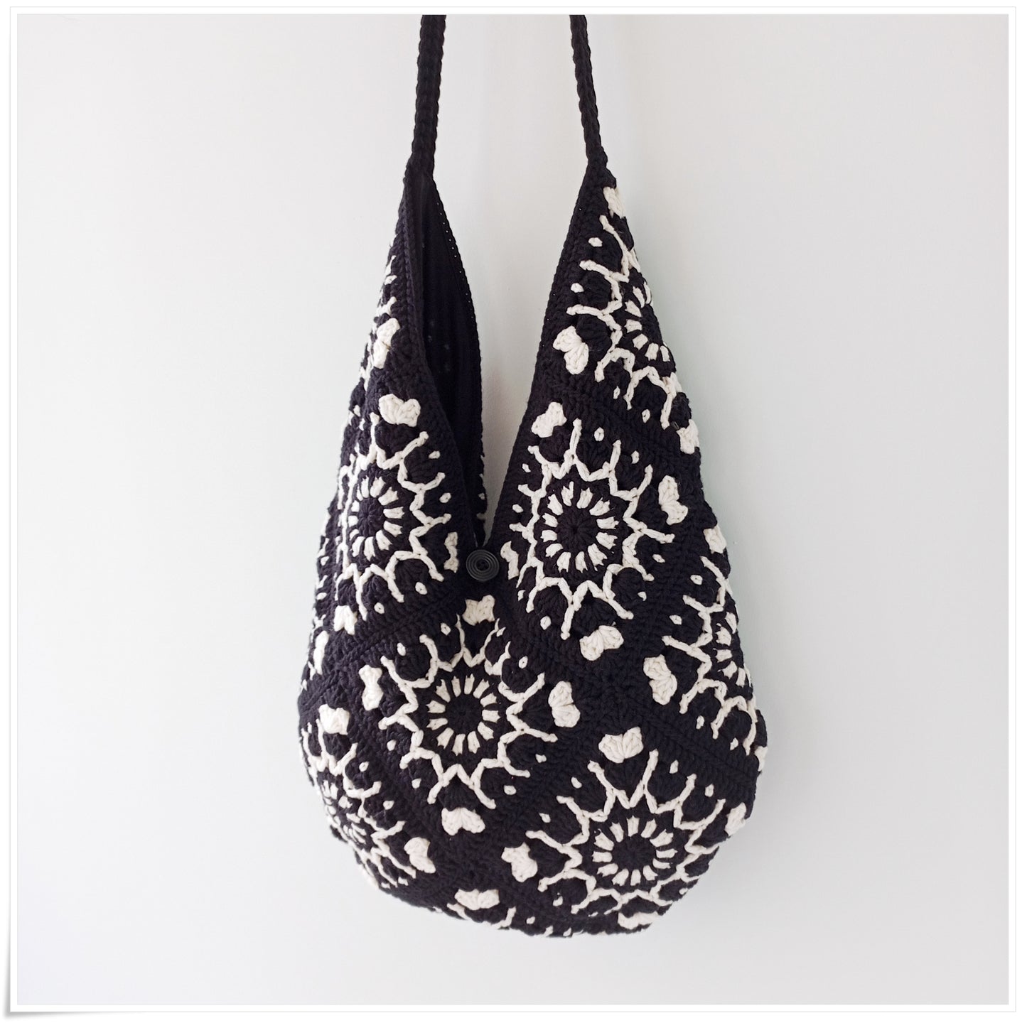 Crochet Granny Square Hobo Bag