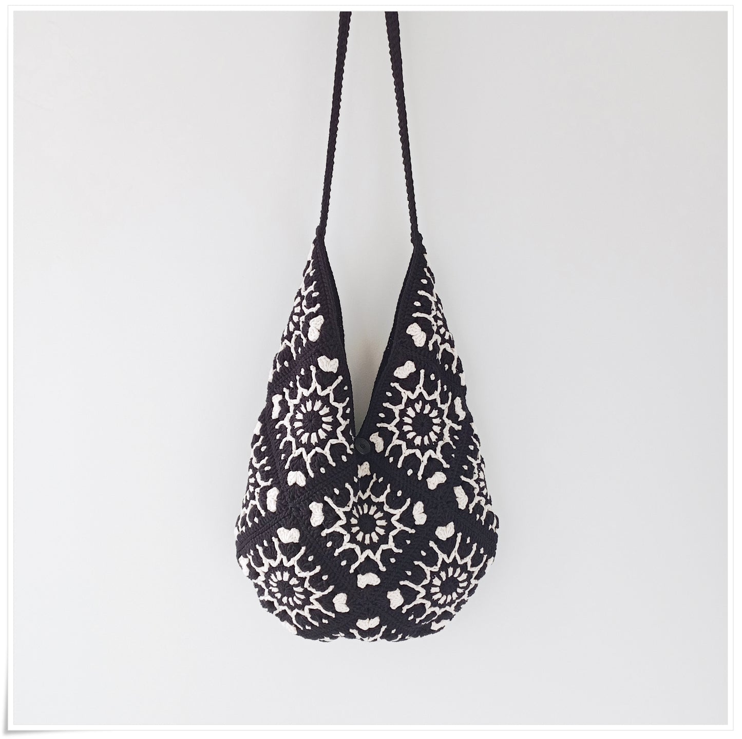 Crochet Granny Square Hobo Bag