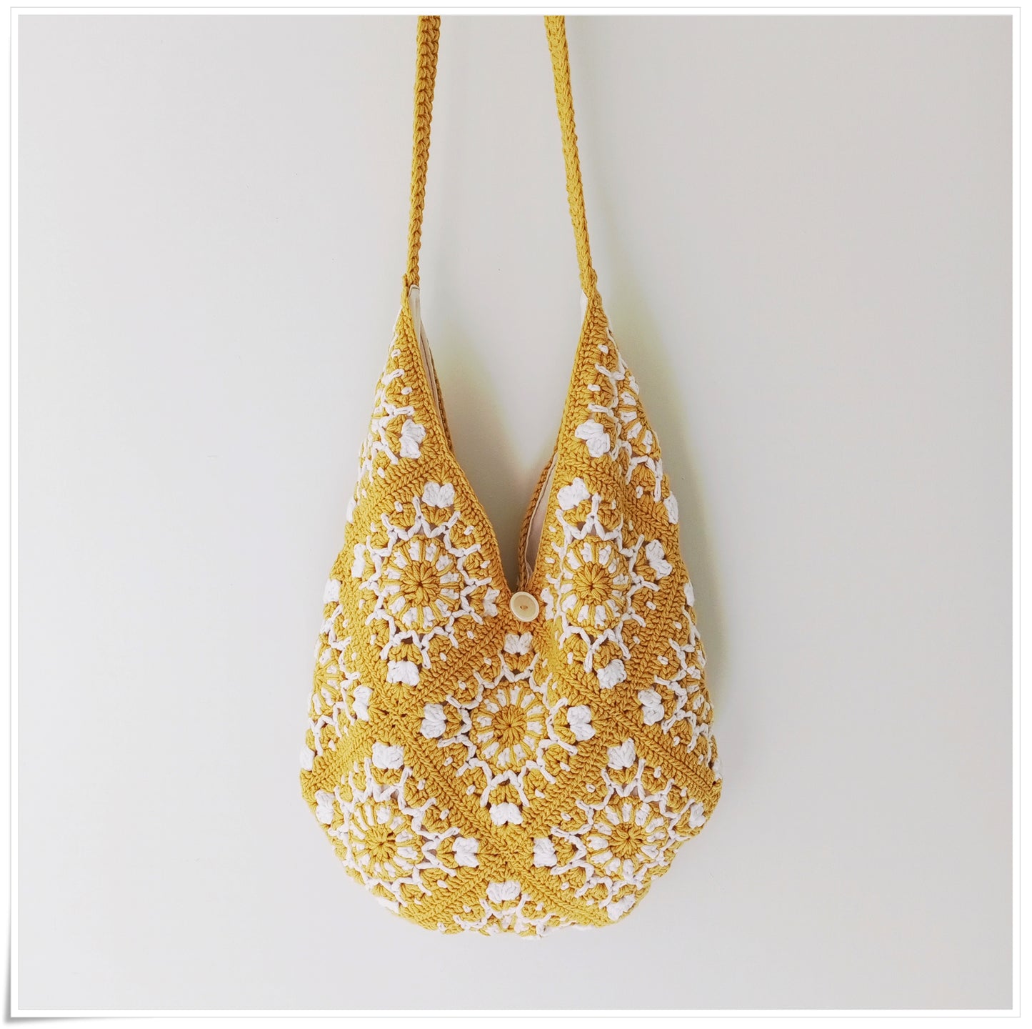 Crochet Granny Square Hobo Bag