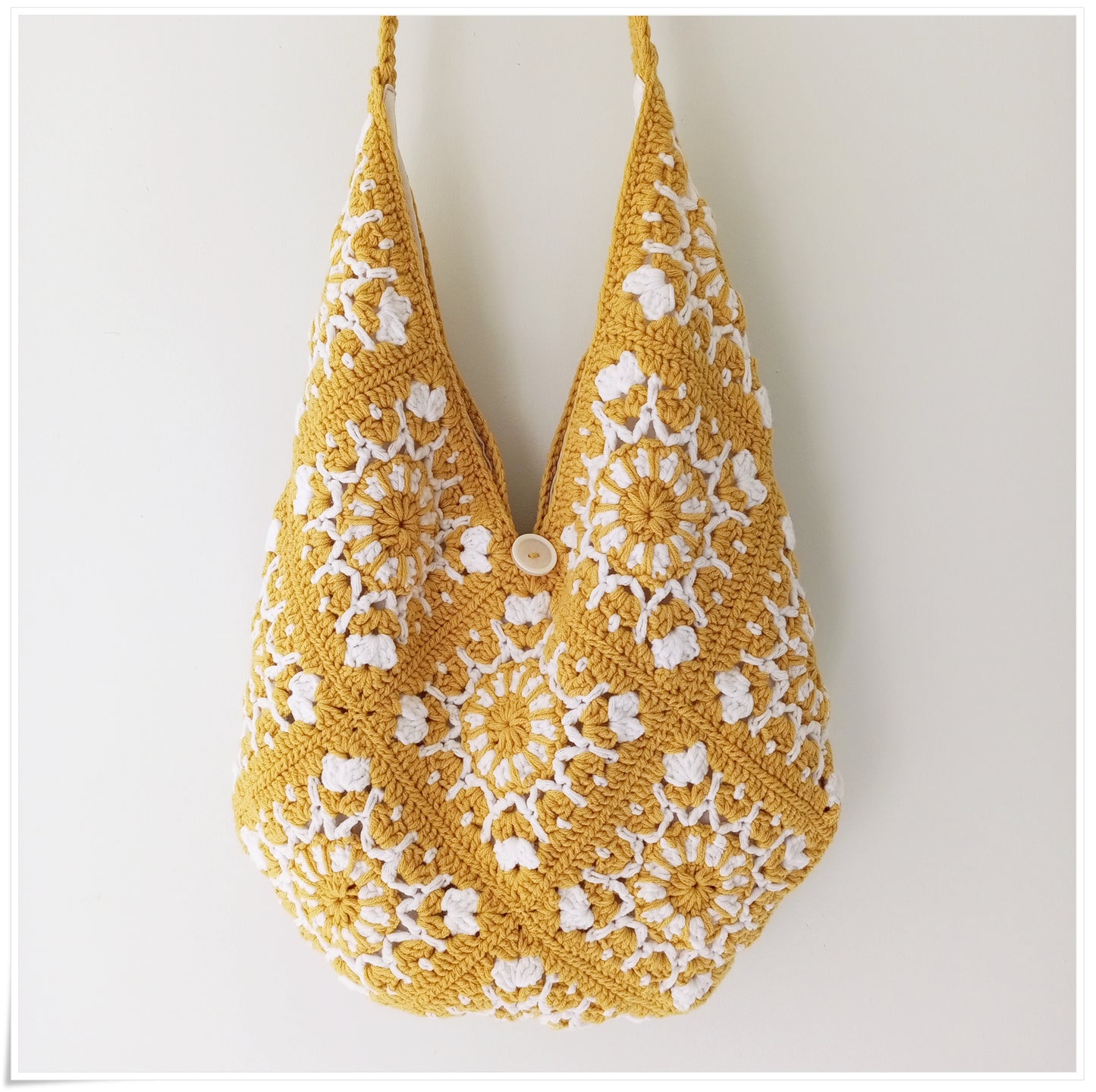 Crochet Granny Square Hobo Bag