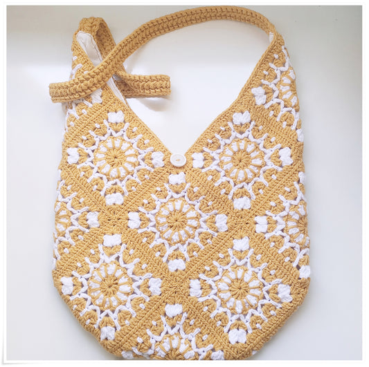 Crochet Granny Square Hobo Bag