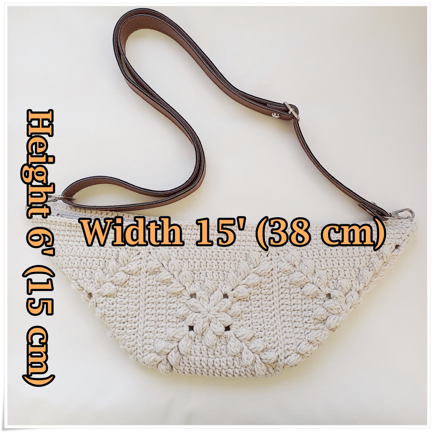 Crochet Fanny Pack, Granny Square Crossbody Bag