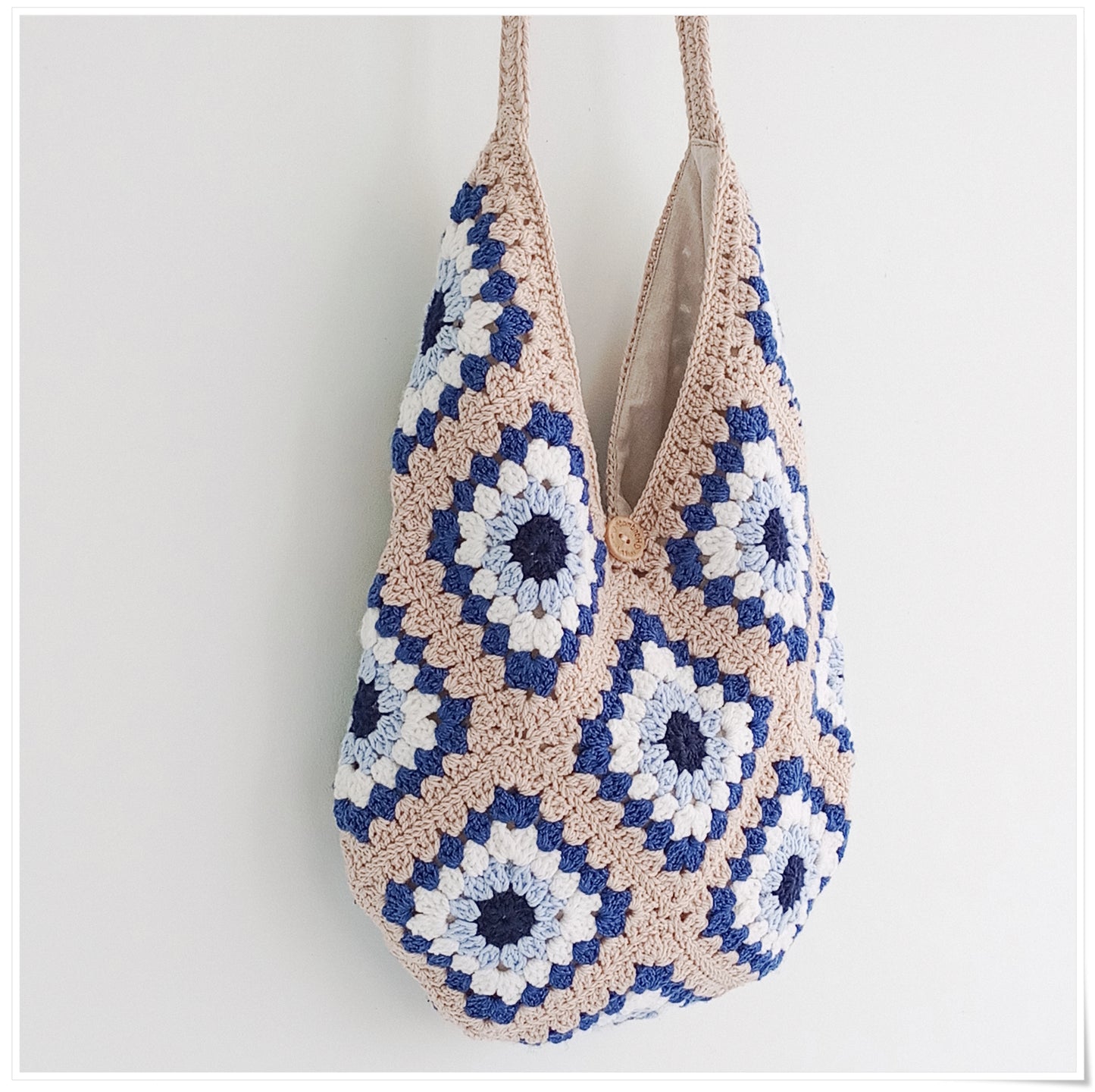 Crochet Cross Body Hobo Evil Eye Tote Bag