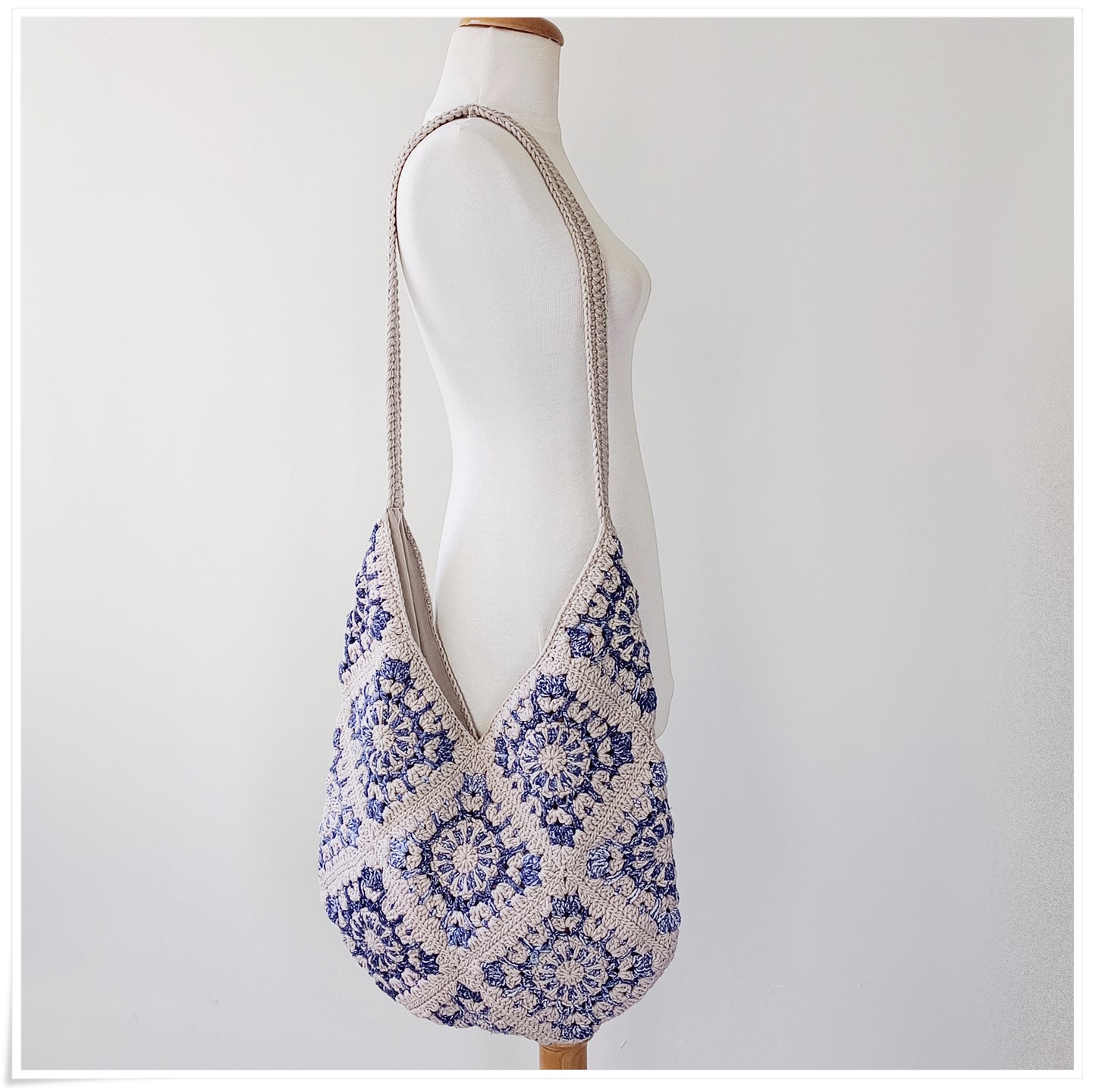 Crochet Granny Square Hobo Bag