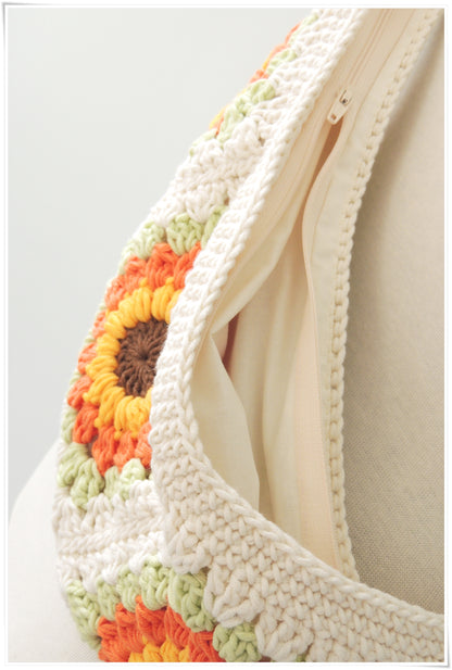 Sunflower Crochet Crossbody Bag, Sling FannyPack