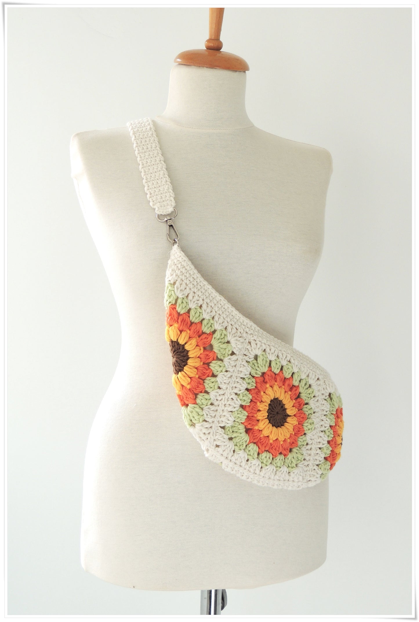 Sunflower Crochet Crossbody Bag, Sling FannyPack