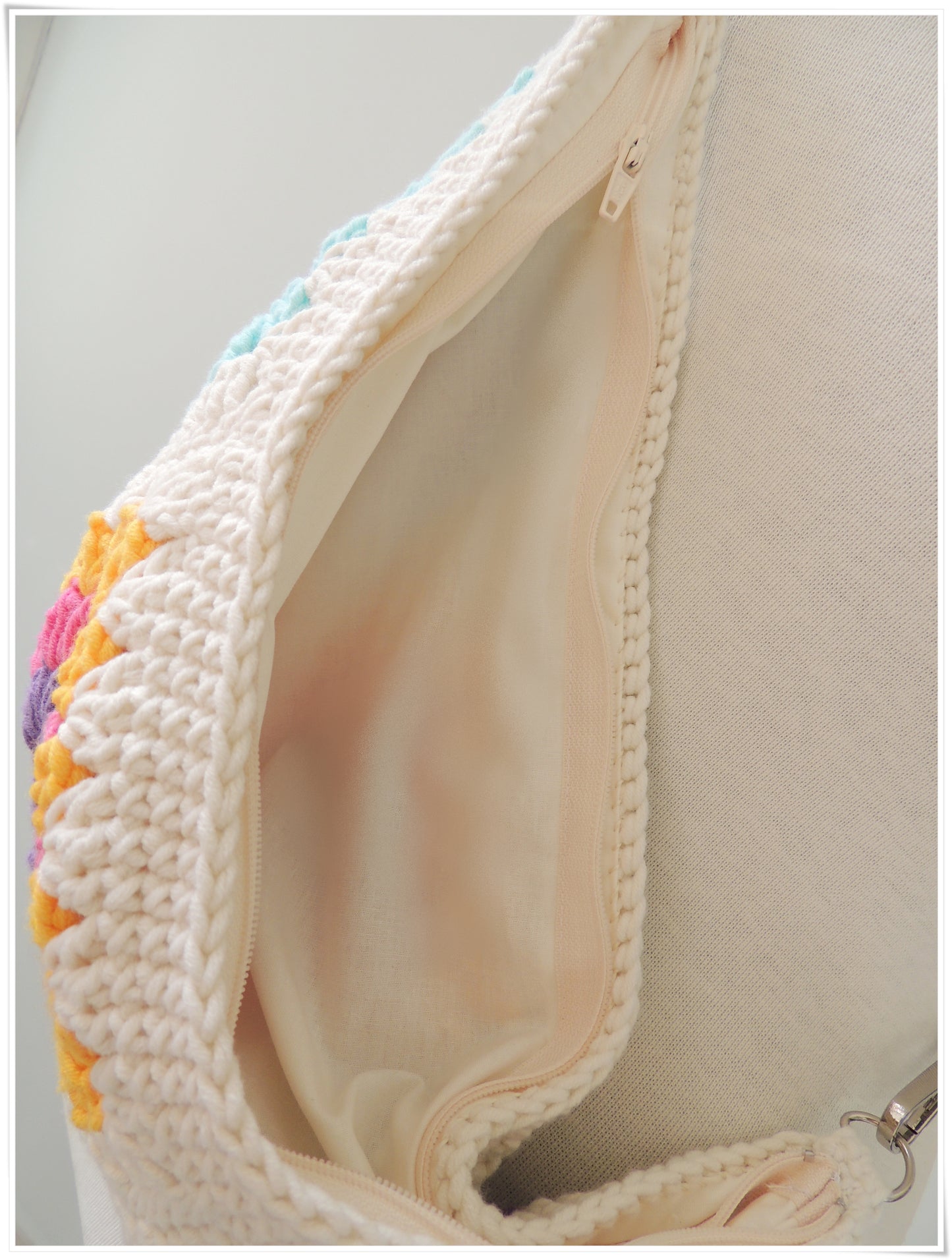 Crochet Sling Bum Bag Fanny Pack, Granny Square Small Crossbody Bag