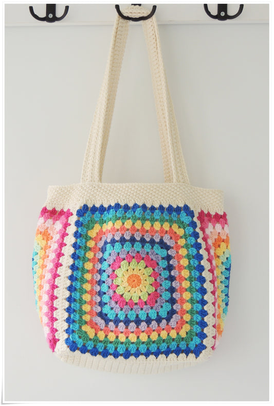 Crochet Granny Square Tote Bag