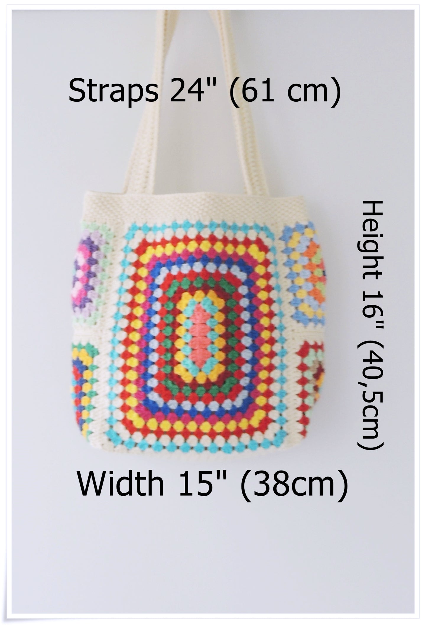 Crochet Granny Square Tote Bag