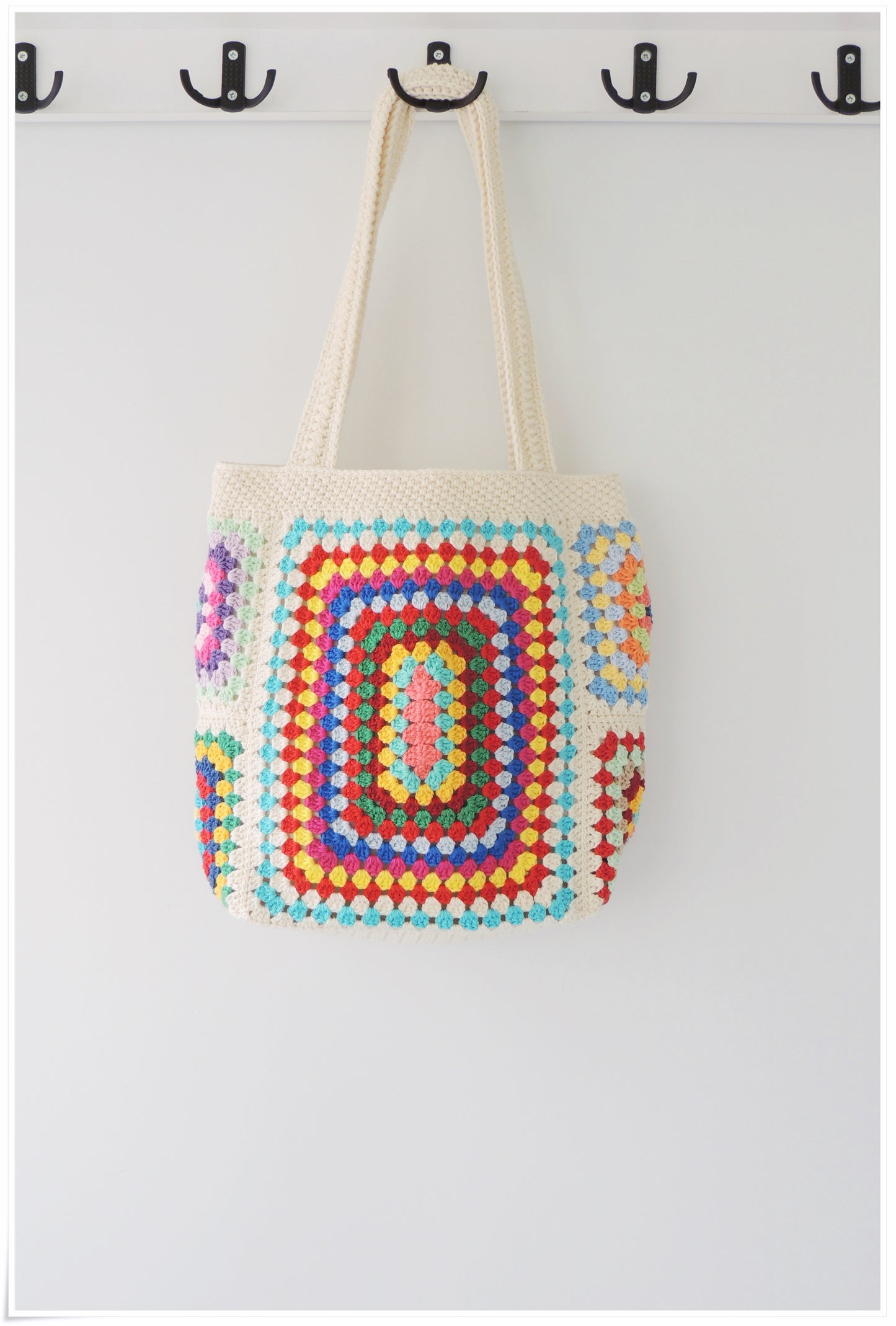 Crochet Granny Square Tote Bag