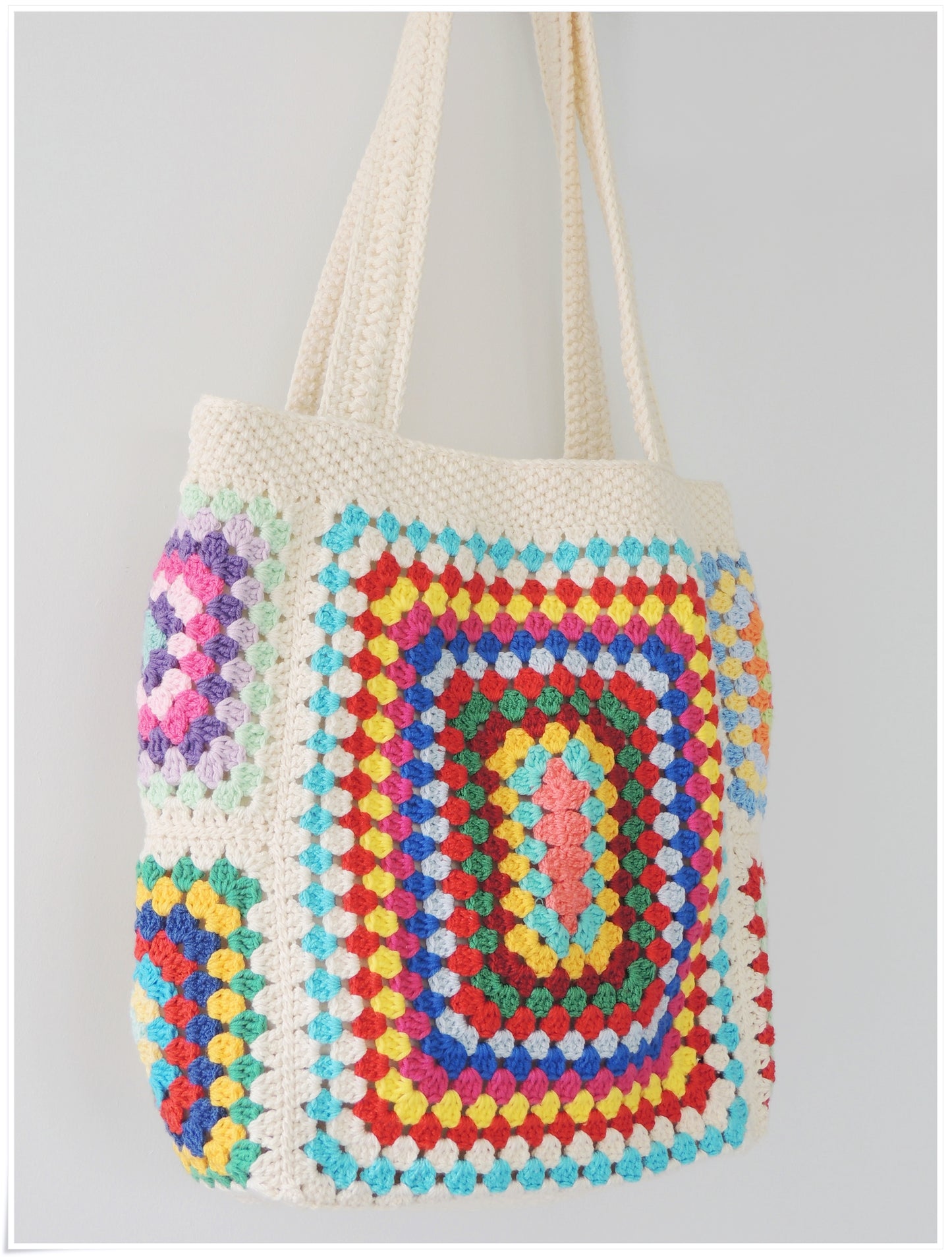 Crochet Granny Square Tote Bag