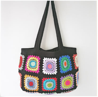 Crochet Granny Square Large Tote Bag