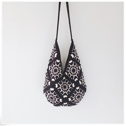 Crochet Granny Square Hobo Bag