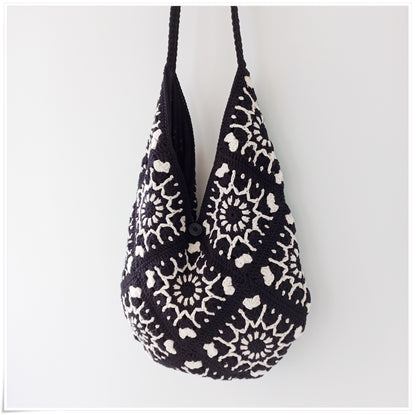 Crochet Granny Square Hobo Bag