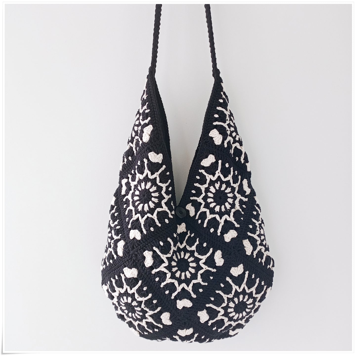Crochet Granny Square Hobo Bag