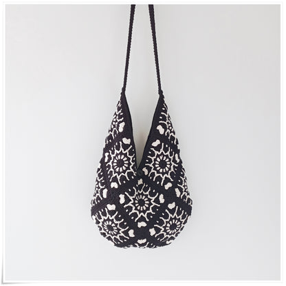 Crochet Granny Square Hobo Bag