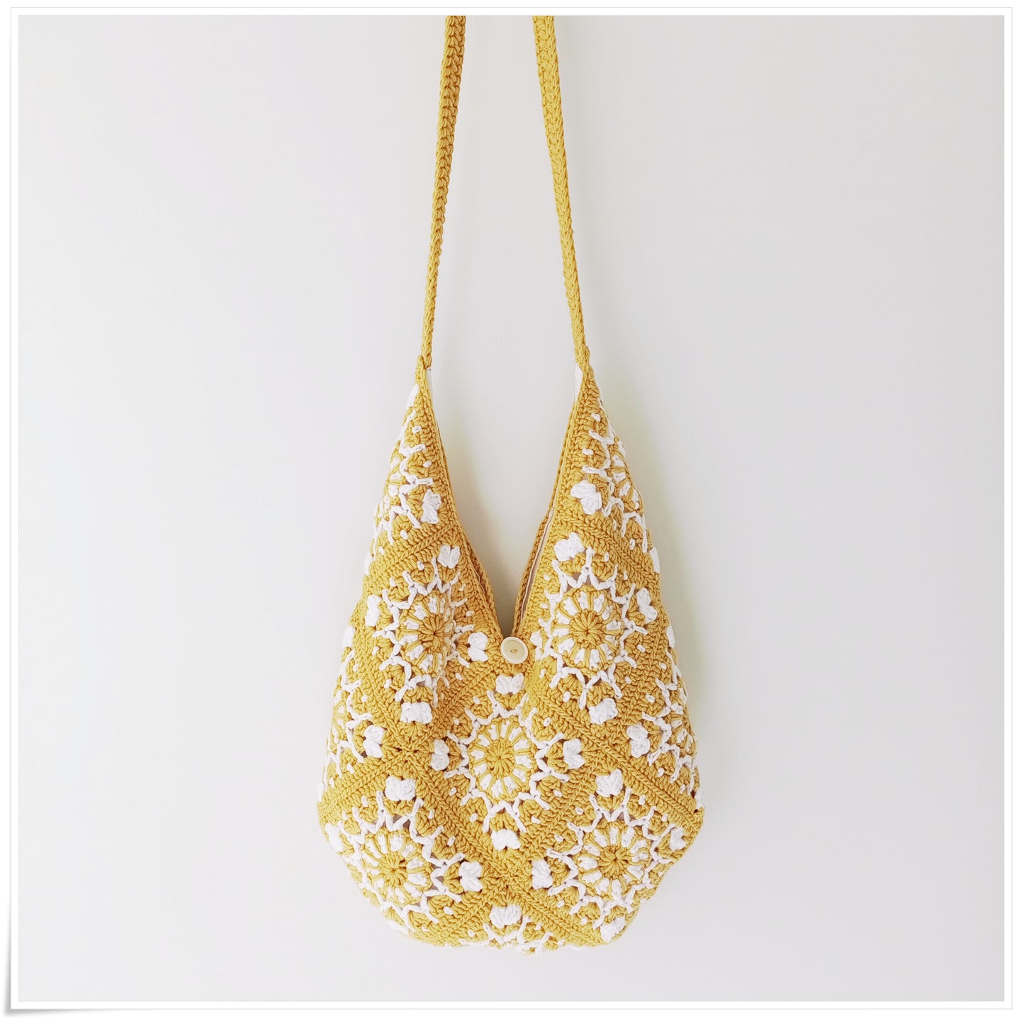 Crochet Granny Square Hobo Bag