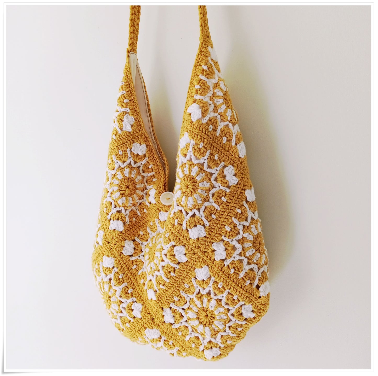 Crochet Granny Square Hobo Bag