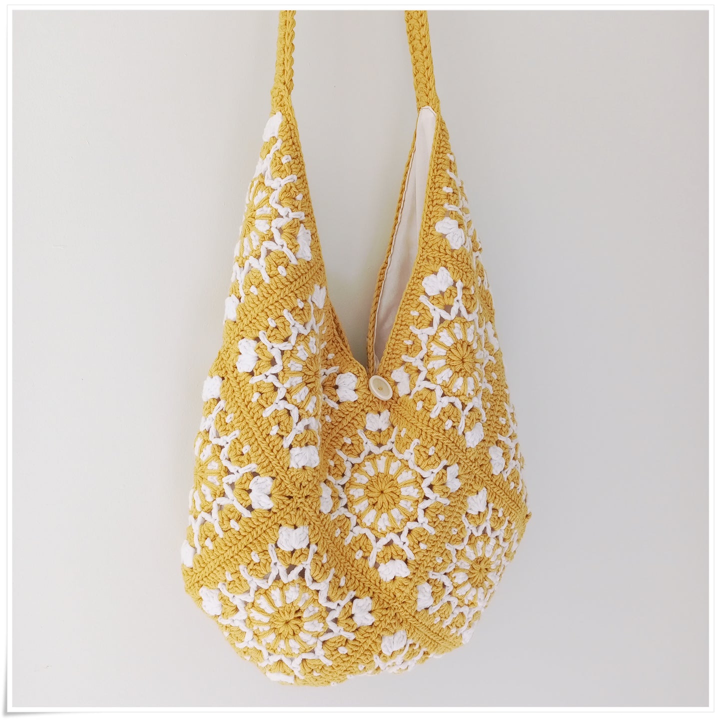 Crochet Granny Square Hobo Bag