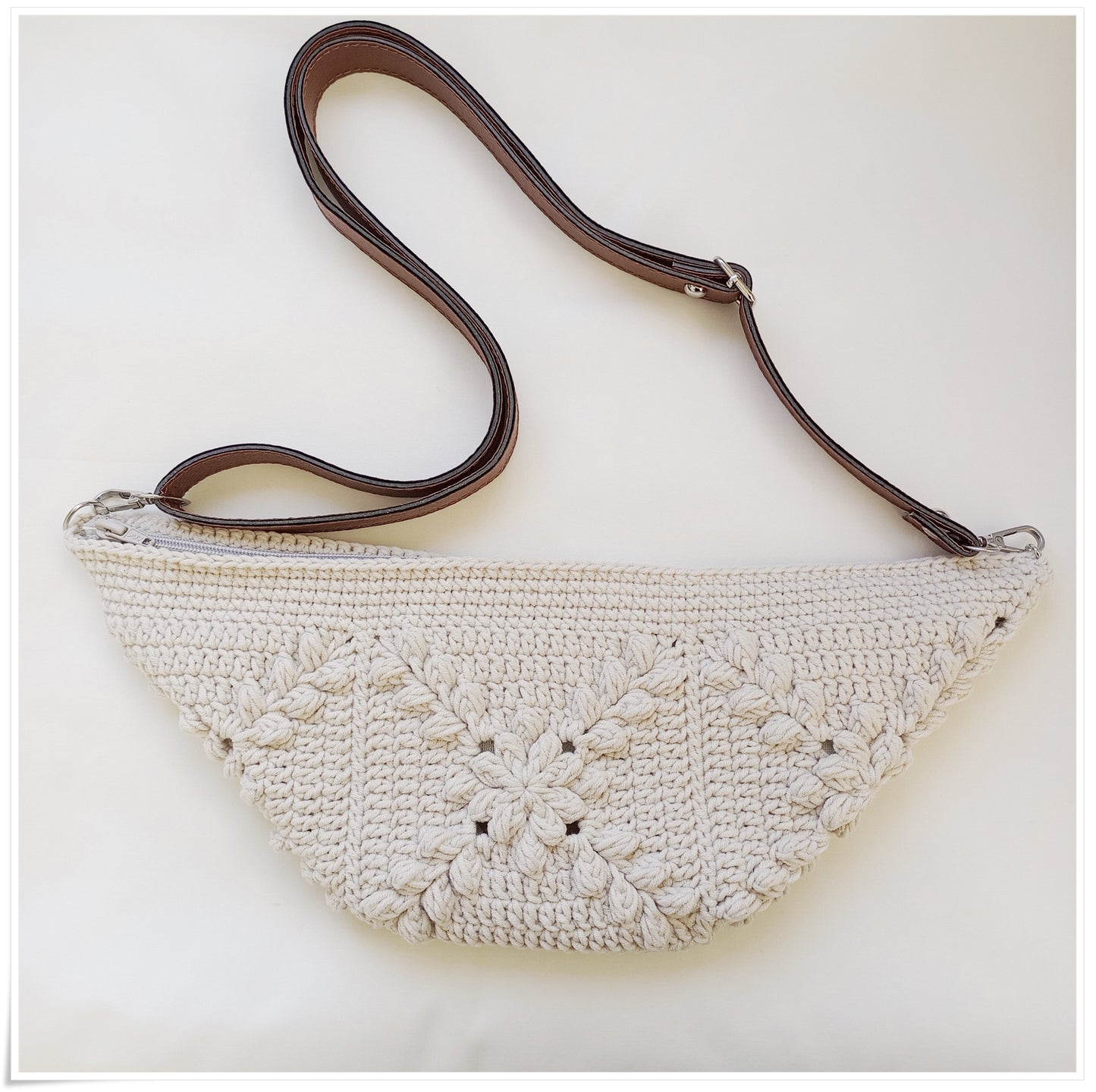 Crochet Fanny Pack, Granny Square Crossbody Bag