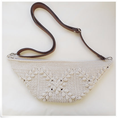 Crochet Fanny Pack, Granny Square Crossbody Bag