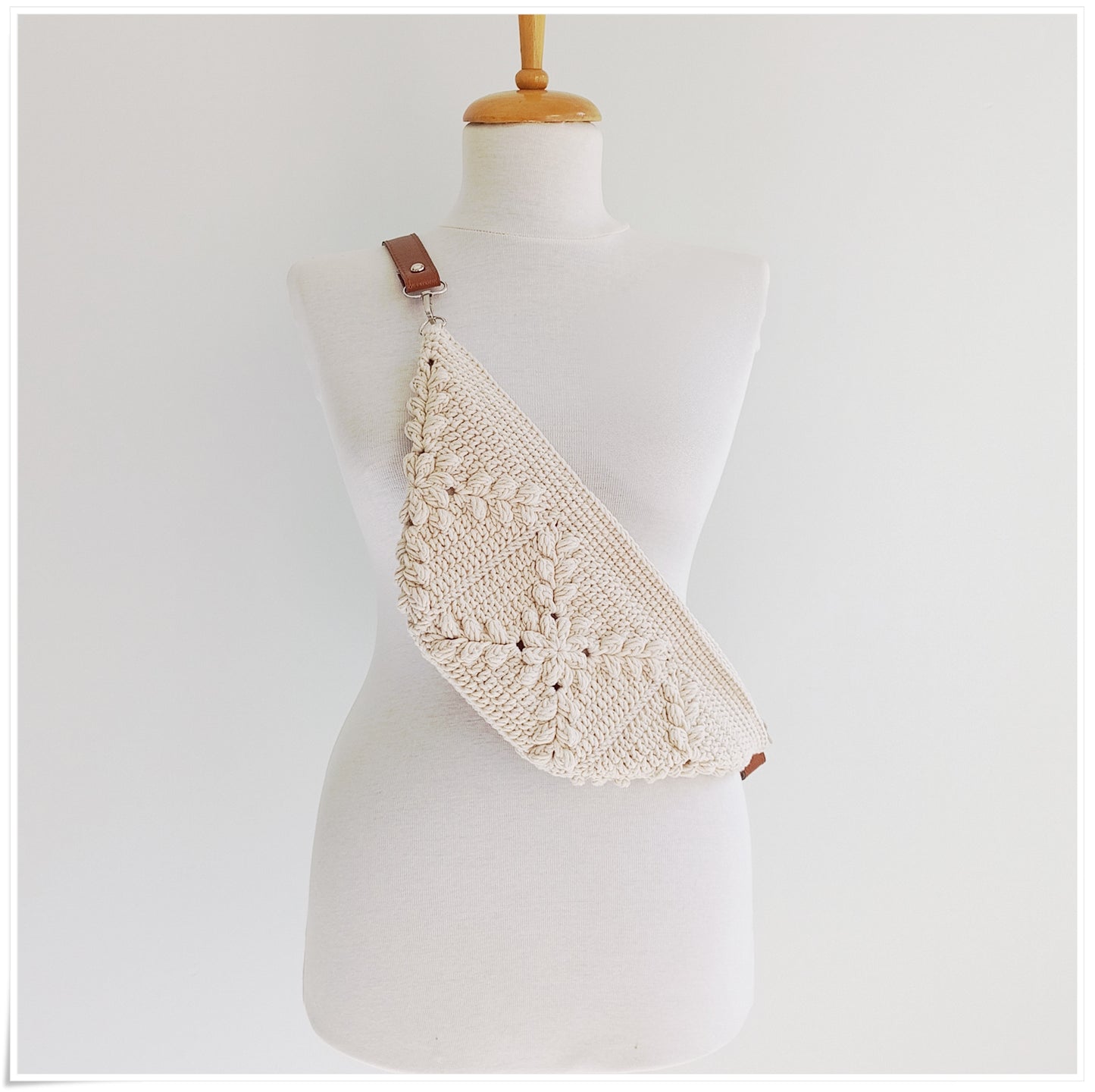Crochet Fanny Pack, Granny Square Crossbody Bag