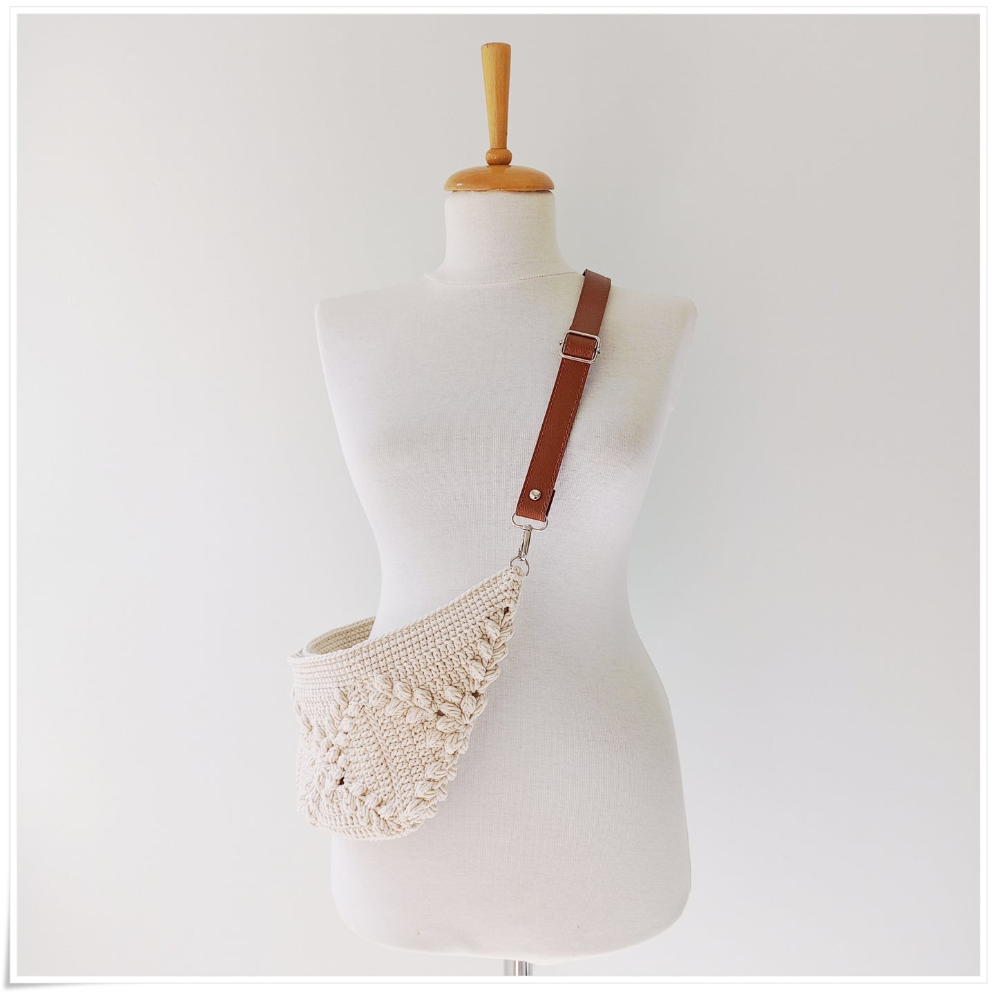 Crochet Fanny Pack, Granny Square Crossbody Bag