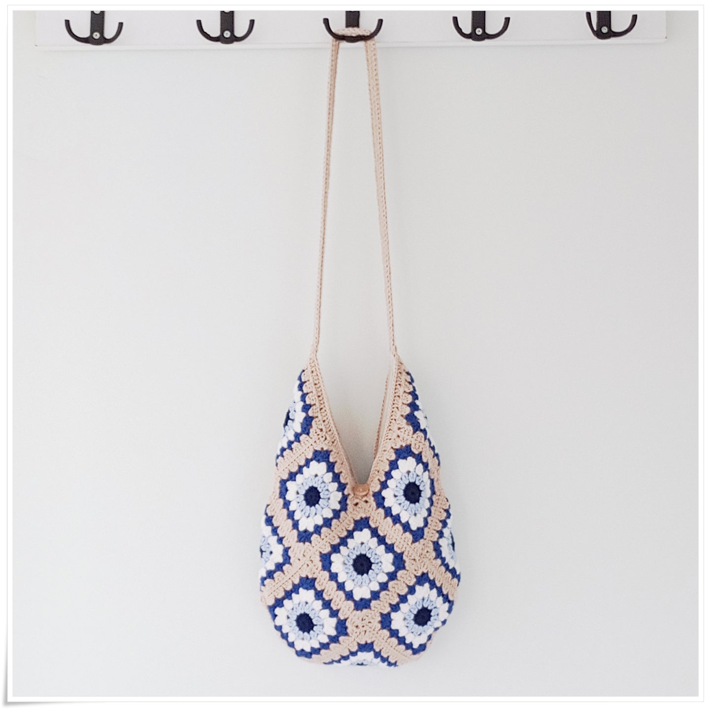 Crochet Cross Body Hobo Evil Eye Tote Bag