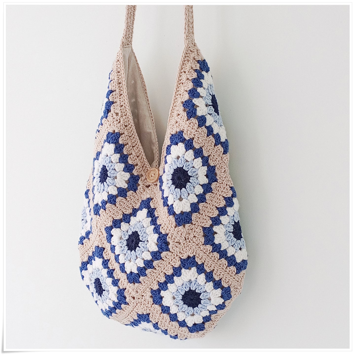 Crochet Cross Body Hobo Evil Eye Tote Bag