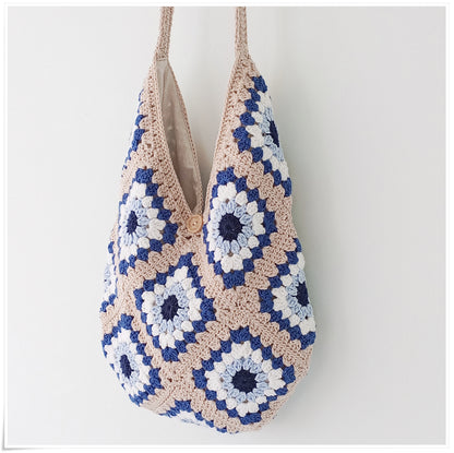 Crochet Cross Body Hobo Evil Eye Tote Bag