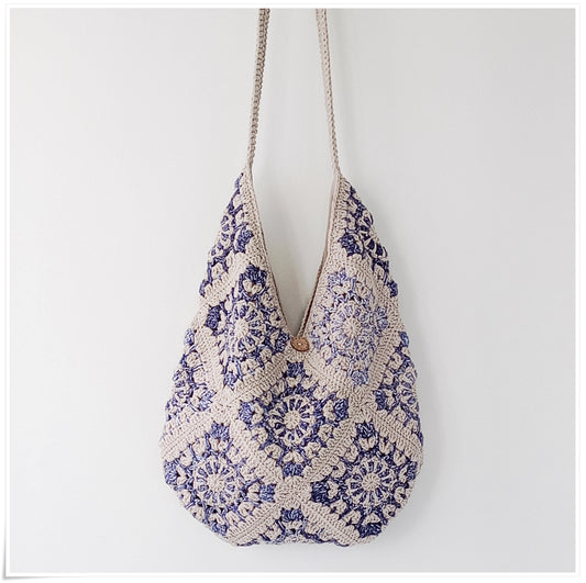Crochet Granny Square Hobo Bag