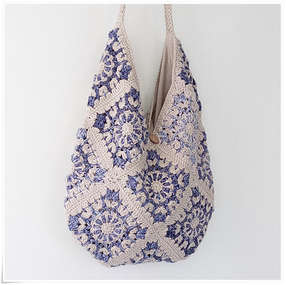 Crochet Granny Square Hobo Bag