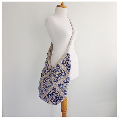 Crochet Granny Square Hobo Bag