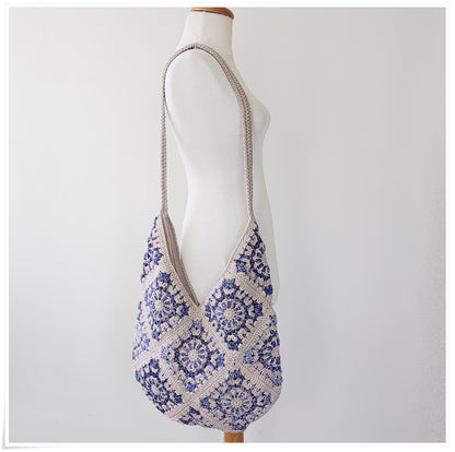 Crochet Granny Square Hobo Bag